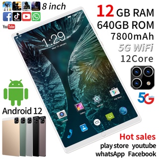 2022 Tablet 8.0inch Ten Core 8+128GB WiFi Dual Card Slot Android 12 Tablets Tab PC for Online Class