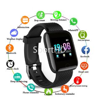 Smart Watch Bluetooth com Carregamento USB/Monitor Cardíaco/Sono