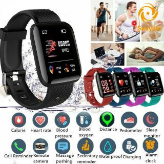 Smartwatch 116plus Com Rastreador Fitness , Monitor De Frequência Cardíaca , Pressão Arterial