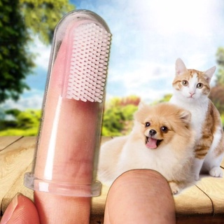 1 Escova De Dente Dedeira Silicone Cachorro Pet Para Cães E Gatos Top Venda
