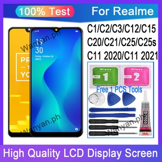 Original LCD Para Realme C1 C2 C3 C11 C12 C15 C20 C21 C21Y C25 C25Y C25s C11 2021 Screen Display Toque Digitador Assembléia (1)