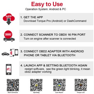 Ancel Elm327 Obd2 Scanner Bluetooth Motor Android Scanning Device Leitor de código de ferramenta de digitalização de carro (5)