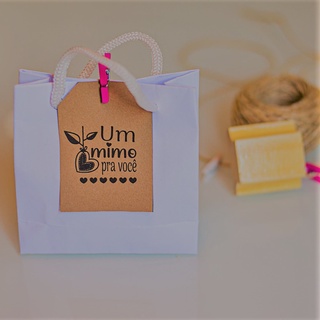 Carimbos decorativo para embalagem sacolas kraft caixas Um mimo para você (1)