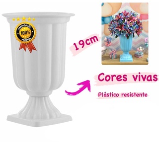 2 Vaso Grego Decoração Mesa Festa Plástico 19cm (1)