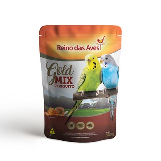 Periquito Gold Mix - 500g - Reino das Aves