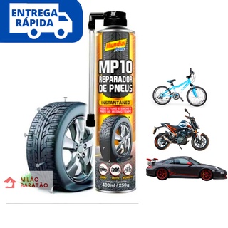 Spray Reparador de furo no Pneus Carros Moto e Bicicleta c/ 400ml mp10 - Mundial Prime