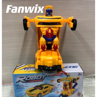 Brinquedo Carrinho Vira Robô Bate E Volta Com Luzes E Som, Fanwix (7)