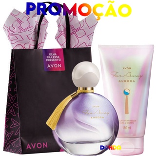 Kit Presente Perfume Feminino Far Away Aurora 50ml + Loção Perfumada Corporal 150ml Avon - Original - Promoção - Dia das Mães