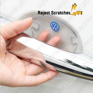 (Volkswagen) 12pcs etiqueta do filme maçaneta da porta do carro proteger o punho do carro anti protetor de arranhões (8)