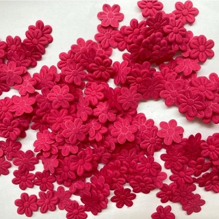 Flor de Tecido Prensado Rosa Pink- 100 Unidades