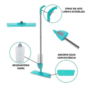 Rodo Mop Spray Com Refil Microfibra Para Limpeza Reservatório Água Produto Limpeza (2)