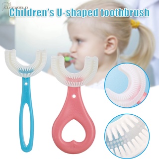 De 2 A 12 Anos Escova De Dentes Em Forma De U De 360 ​​graus Para Crianças