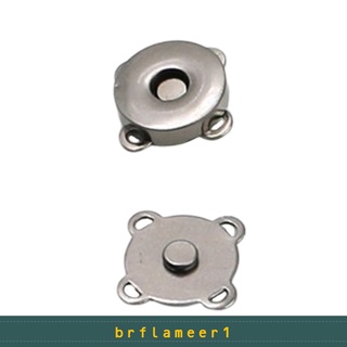 Brflameer1 10 Pares Fecho Magnético Snaps Botões Diy Bolsas Bolsa Artesanato 14mm Prata (3)