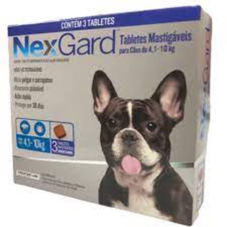 Antipulgas Nexcard Cães DE 4 a 10 kg/ 1 unidade envio rapido