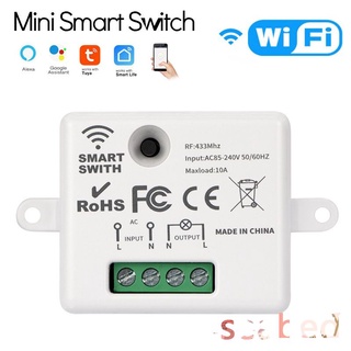 Seabed Wifi Mini Interruptor Inteligente Tuya Único Fio Do Telefone Móvel Controle Remoto Rf / Rf433 + Wifi Seabed