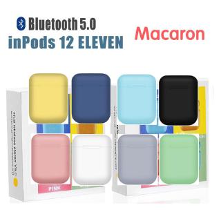 I12 Tws Bluetooth Earphone Mini Macaron Wireless Headset Headphones I7 I9S