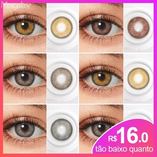 Magister IRIS Lentes De Contato Colorida Olhos Natural Para Maquiagem Baunilha Marrom Olhos Anual 1 Par