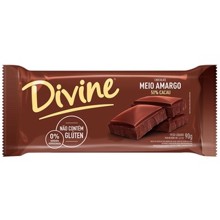 Chocolate meio amargo Divine 90g