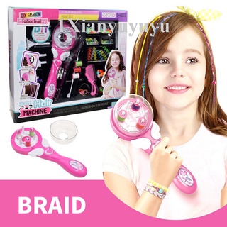 XNB Meninas Elétrica Trança De Cabelo Automático DIY Ferramenta Penteado Elegante Torção Máquina Tecer Rolo Fingir Toy Kids