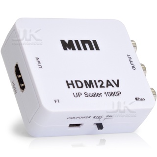 Mini Conversor HDMI Para Av Rca Video Composto - HDMI2AV UP Scaler 1080P
