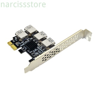PCI-E Expansion Card PCI-E to USB Card 1 to 4 Riser Adapter Board with 4 USB 3.0 Interfaces