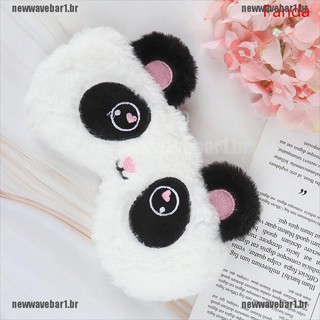 Máscara De Olhos De Pelúcia Branco Panda Cegofolhos - Máscara De Dormir Presente (3)