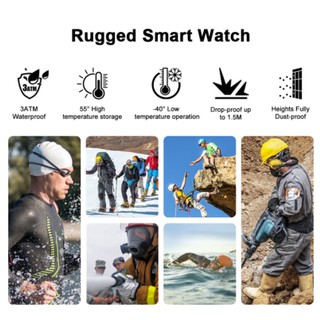 Relógio inteligente Original Kospet Rock Robusto Esporte ao ar livre à prova d'água Bluetooth Relógio inteligente Monitoramento de freqüência cardíaca versão global (7)