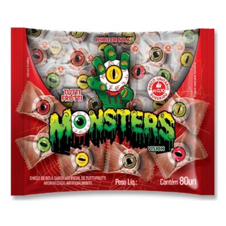 Halloween Chiclete Monsters Vision 440g - Goma de Mascar - Chicle de Bola