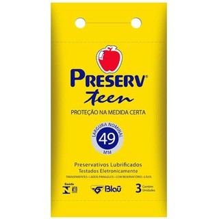 Camisinha Preservativo Preserv Teen c/3 Embalagem discreta