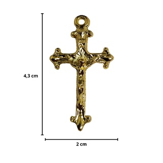 10 Crucifixos + 10 Entremeios Noss Senhora Aparecida Para Terço Dourado (4)