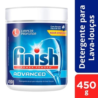 Detergente Para Lava-louças Finish Advanced Power Powder Em Pó Em Pote 450 g