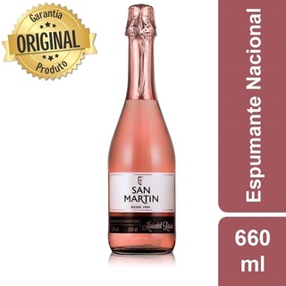 San Martin Moscatel Rosé Vinho Fino Espumante Natural Doce 660ml