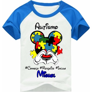 Camiseta Autismo Personalizada com Nome Infantil ou Adulto