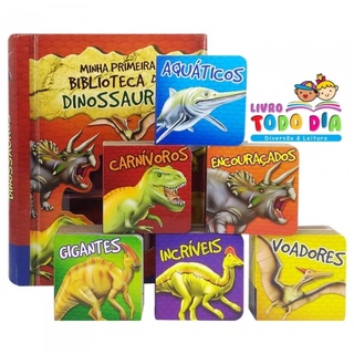 Box Livros C/06 Cartonados Minha Primeira Biblioteca de Dinossauros Cartonados Todolivro