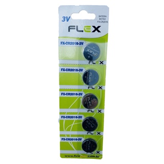 5 unidades Baterias/pilhas marca flex MODELO FX-CR2016