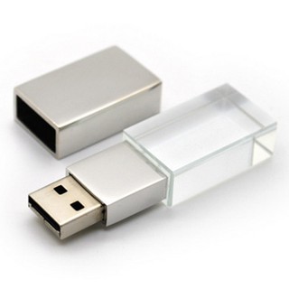 Pen Drive Vidro e Metal - USB 2.0 (Minimo de 5 peças - Personalizado)