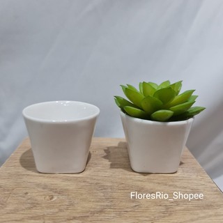Vaso de Cerâmica Pocelana Decorativa Para Suculenta