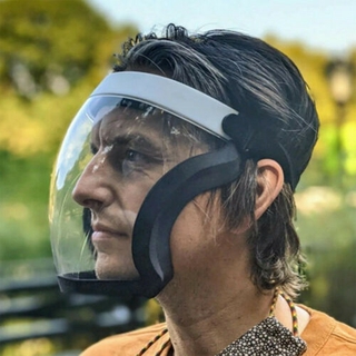 Máscara De Esportes Rosto Transparente Escudo Ciclismo Capacete Sports Correndo Capa Protetora Clara Máscara Facial (2)