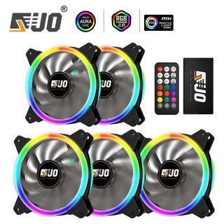 JUO JF1252 PC Fan ARGB 5v3pin Aura Sync computer Fãs Mais Frias Autêntica RGB Caso Fã 3in1 / 5in1 CPU Cooler (1)
