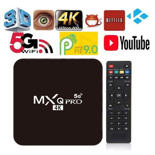 Mxq Pro 5g Inteligente Caixa De Tv Android 9.0 Hd 3d 2.4g / 5g Wifi 4gb + 32gb 4k Set Top Box