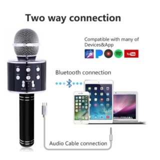 Microfone Com Bluetooth (Sem Fio) Portátil com Alto-Falante para Karaokê/KTV Player /Microfone 2 Unidades Sem Bluetooth (3)