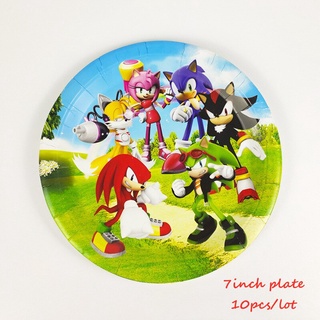 Sonic The Hedgehog Tema Festa Talheres Descartáveis Fontes Do Partido De Aniversário Decoração (2)