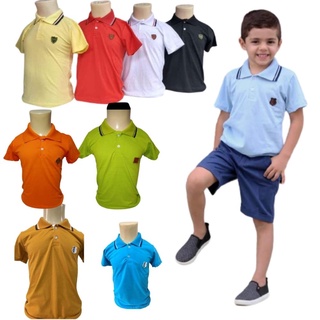 Kit 5 Camisas Gola Polo infantil masculino