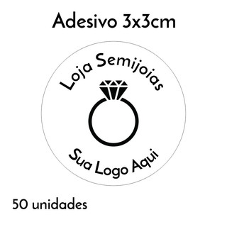 Adesivo Personalizado Para Loja - 50 unidades - 3x3cm - Papel Fotográfico (1)