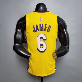Camisa Nba Basquete James # 6 Lakers Amarela Nba Jersey (2)