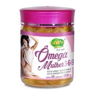 Ômega 3 Mulher 1000mg 60cáps - Omega 3, 6, 9 - Vitamina E