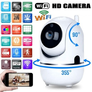 Câmera de Segurança IP Sem Fio CCTV HD com Visão Noturna/WiFi