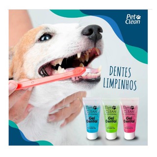 Kit Pasta de Dente Creme Dental + Spray Bucal Menta + Escova Dedal Escova de Dentes (Saúde Bucal Higiene oral para cães e gatos original Pet Clean) (5)