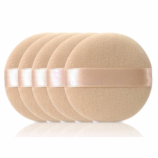 5pçs Esponja Redonda Grande Para Pó Cosmético Maquiagem | 5Pcs Beauty Makeup Cosmetic Powder Puff Large Round Face Sponge (4)