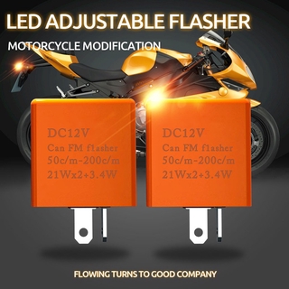1pcs Relé Indicador De Sinal De 2 Pinos Ajustável Com LED SMD 12V Para Motocicletas